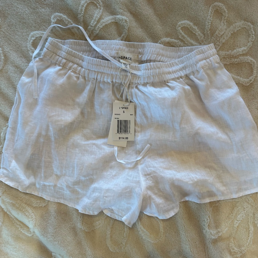 l * space linen shorts